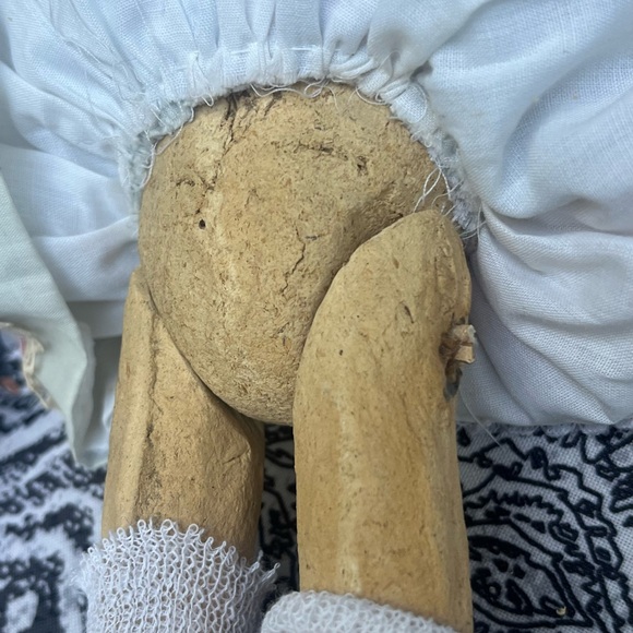 13''Antique Bisque 201 11/0 DEP Bisque Head Doll With Fixed Eyes - Picture 11 of 16